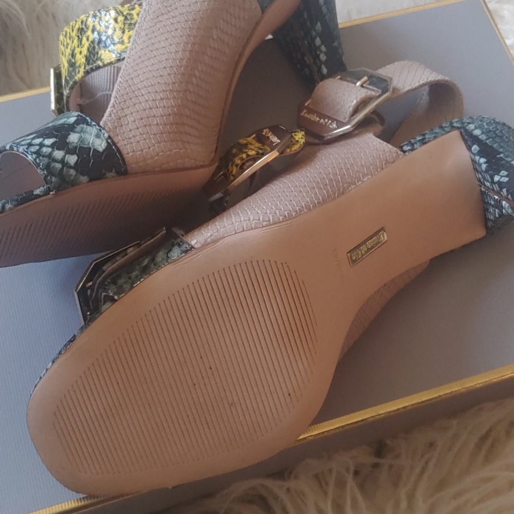 Multi Color Snake Print Heels - Picture 4 of 5